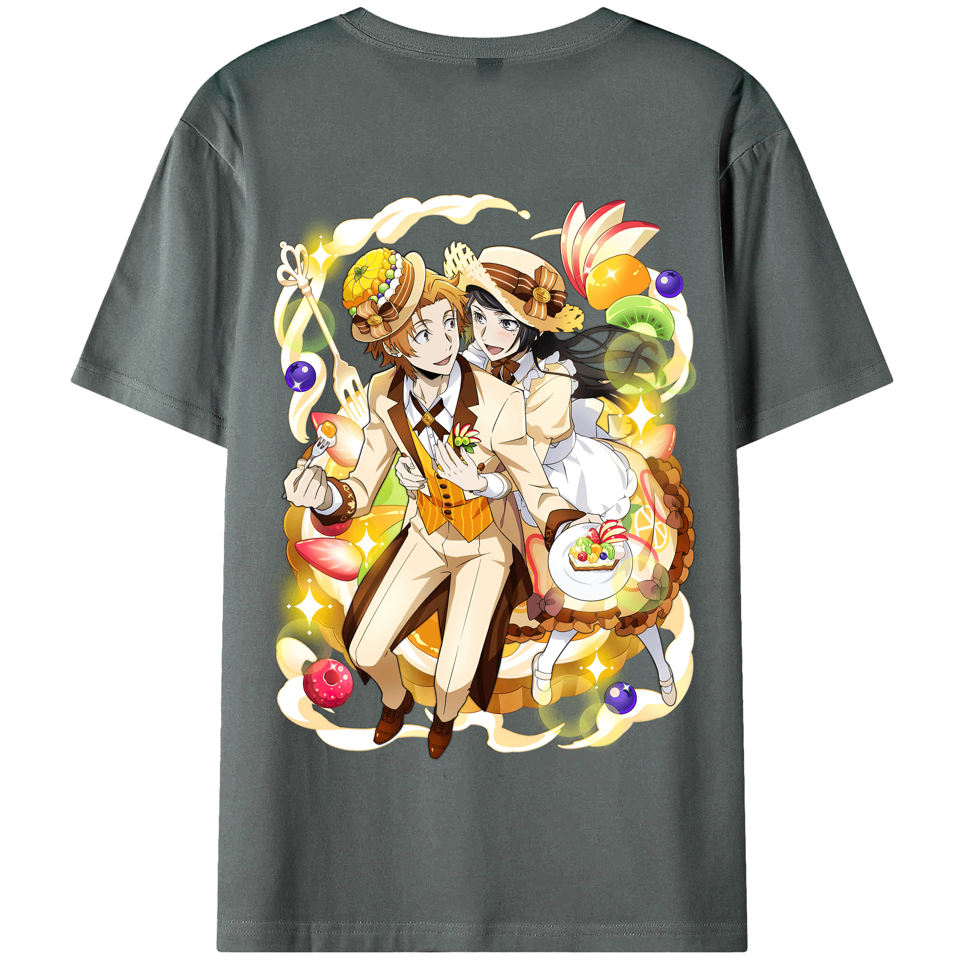 （画像用） 文豪ストレイドッグス Bungo Stray Dogs 綿100％半袖Tシャツ（背面プリント）